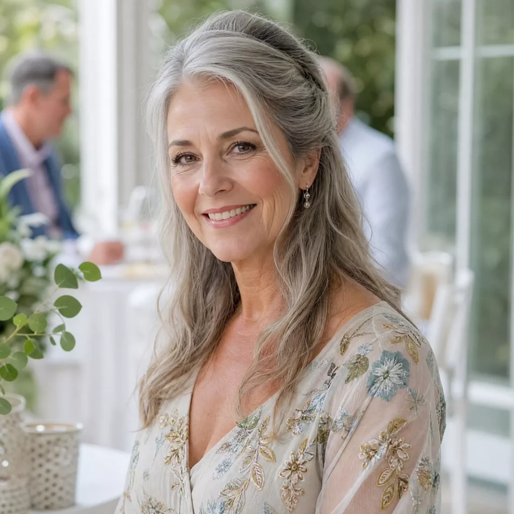28 Half Up Style For Women Over 60