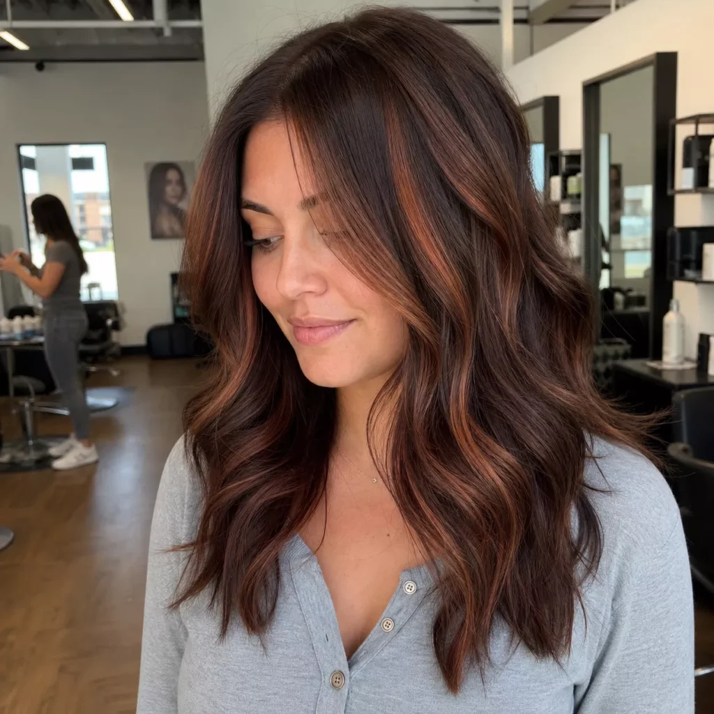 2 DARK BROWN AND COPPER
