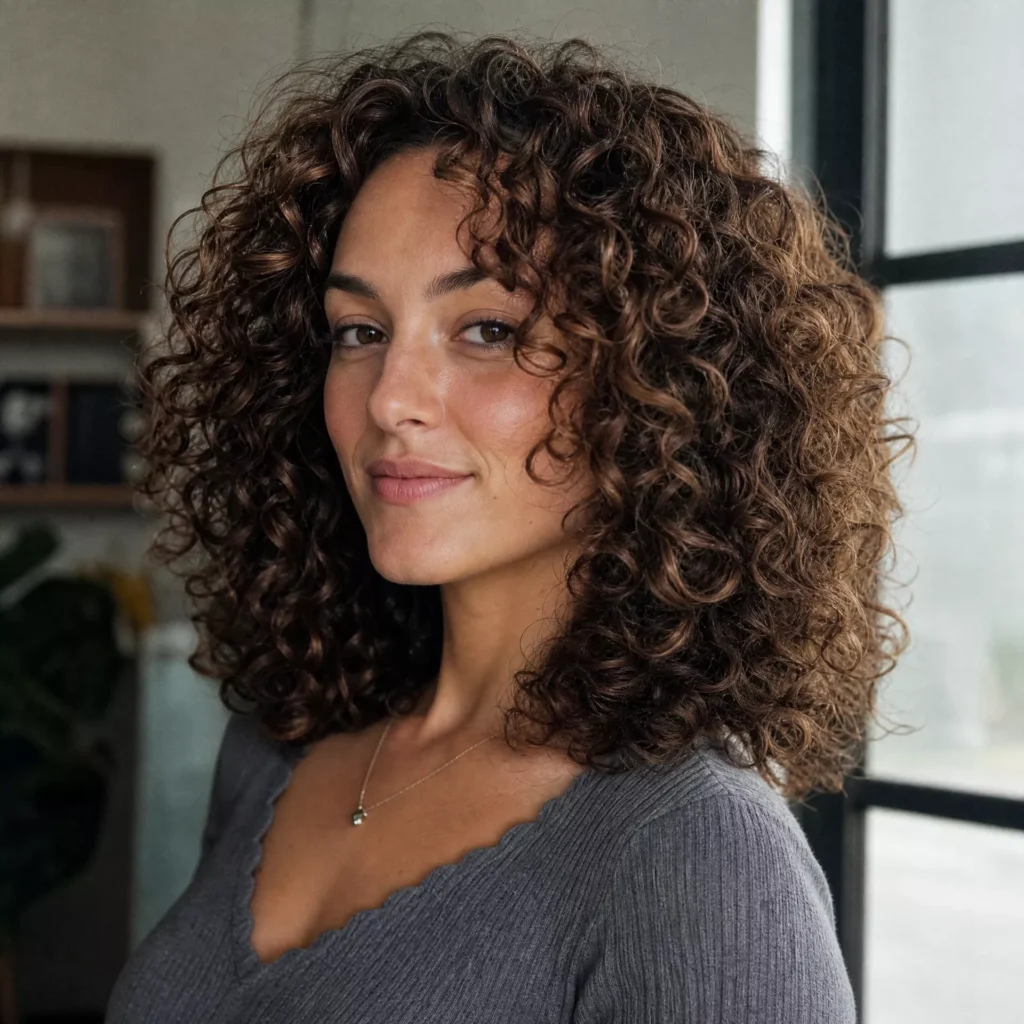 2 Layered Shoulder Cut with Defined Curls