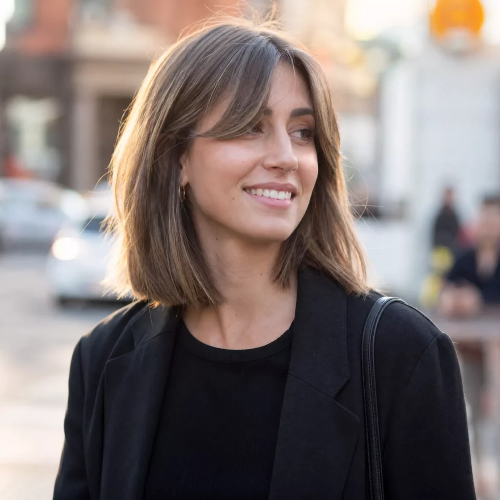 2 SHOULDER LENGTH BOB WITH CURTAIN BANGS