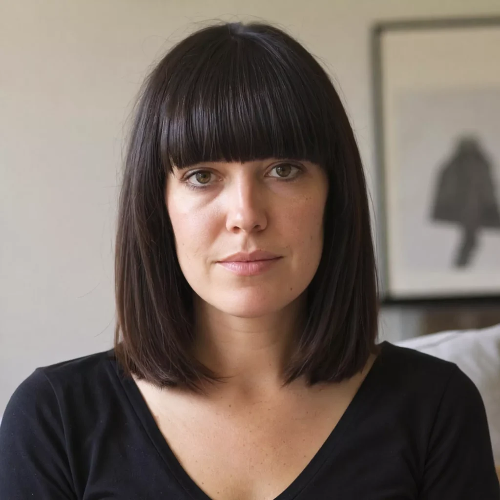 3 long bob with full fringe