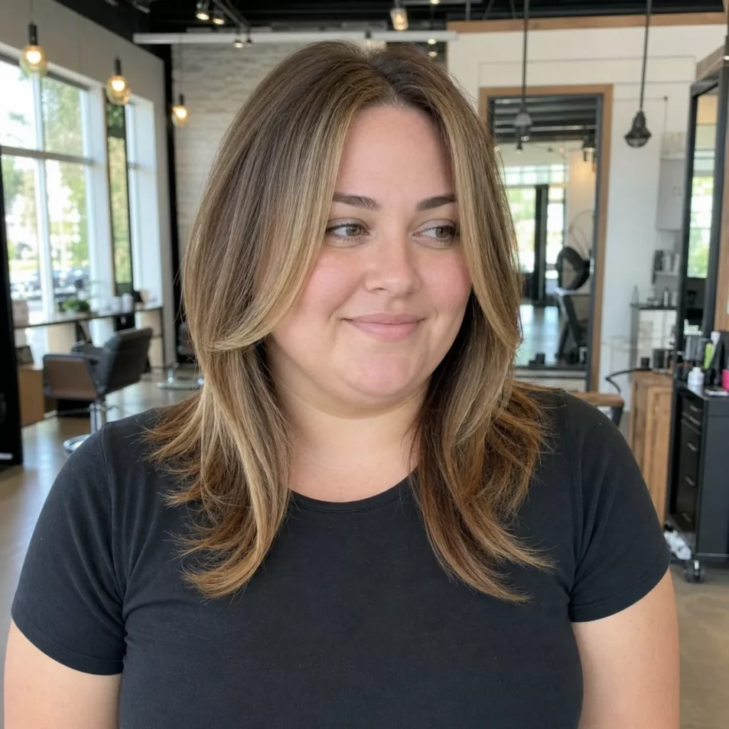 4 MEDIUM LENGTH WITH FACE FRAMING V LAYERS