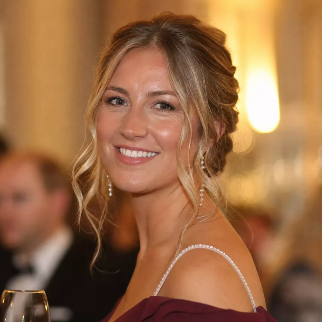 4 soft updo with tendrils