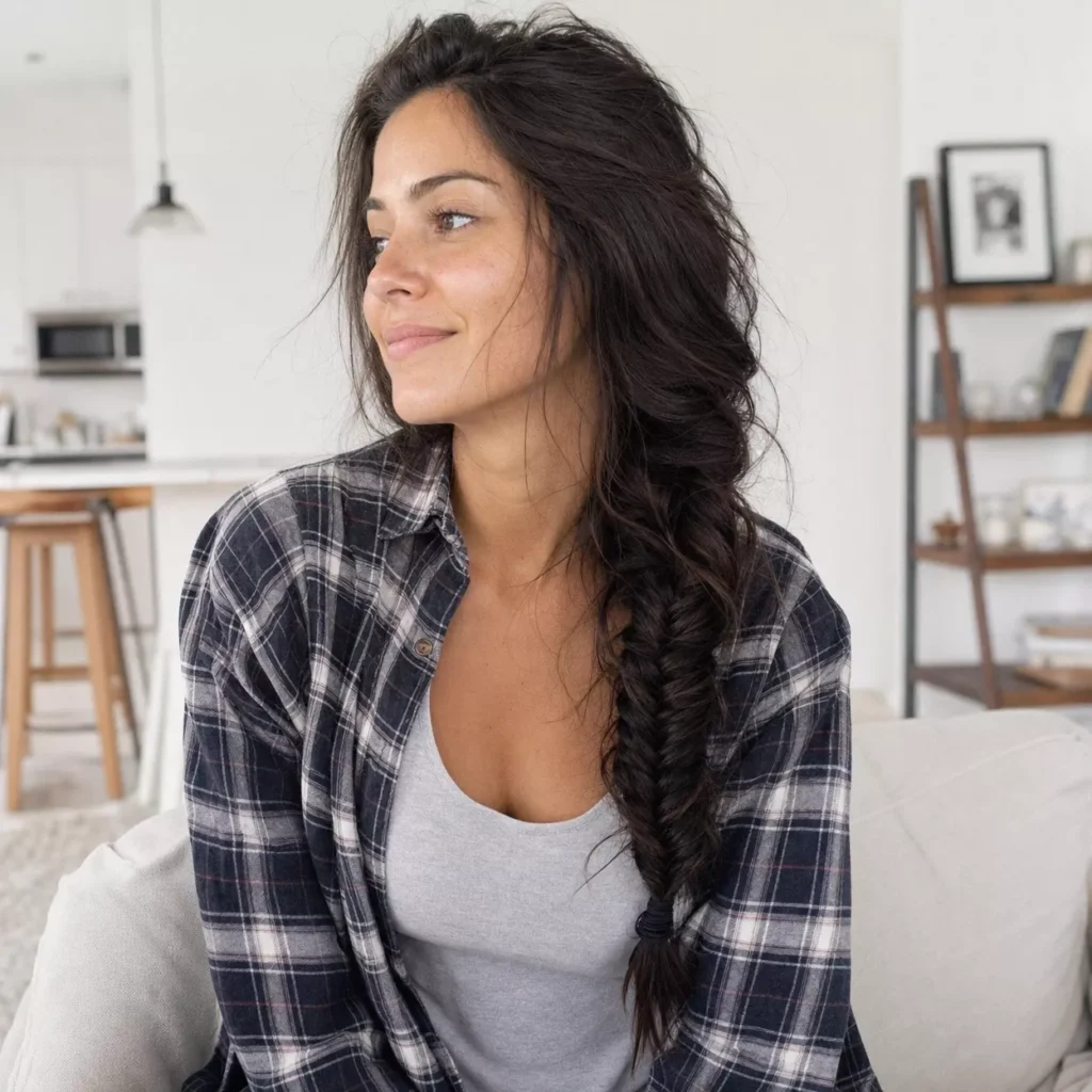 25 Fishtail Hairstyle Ideas That Look Hard But Are Easy 5 Messy Fishtail For Thick Hair
