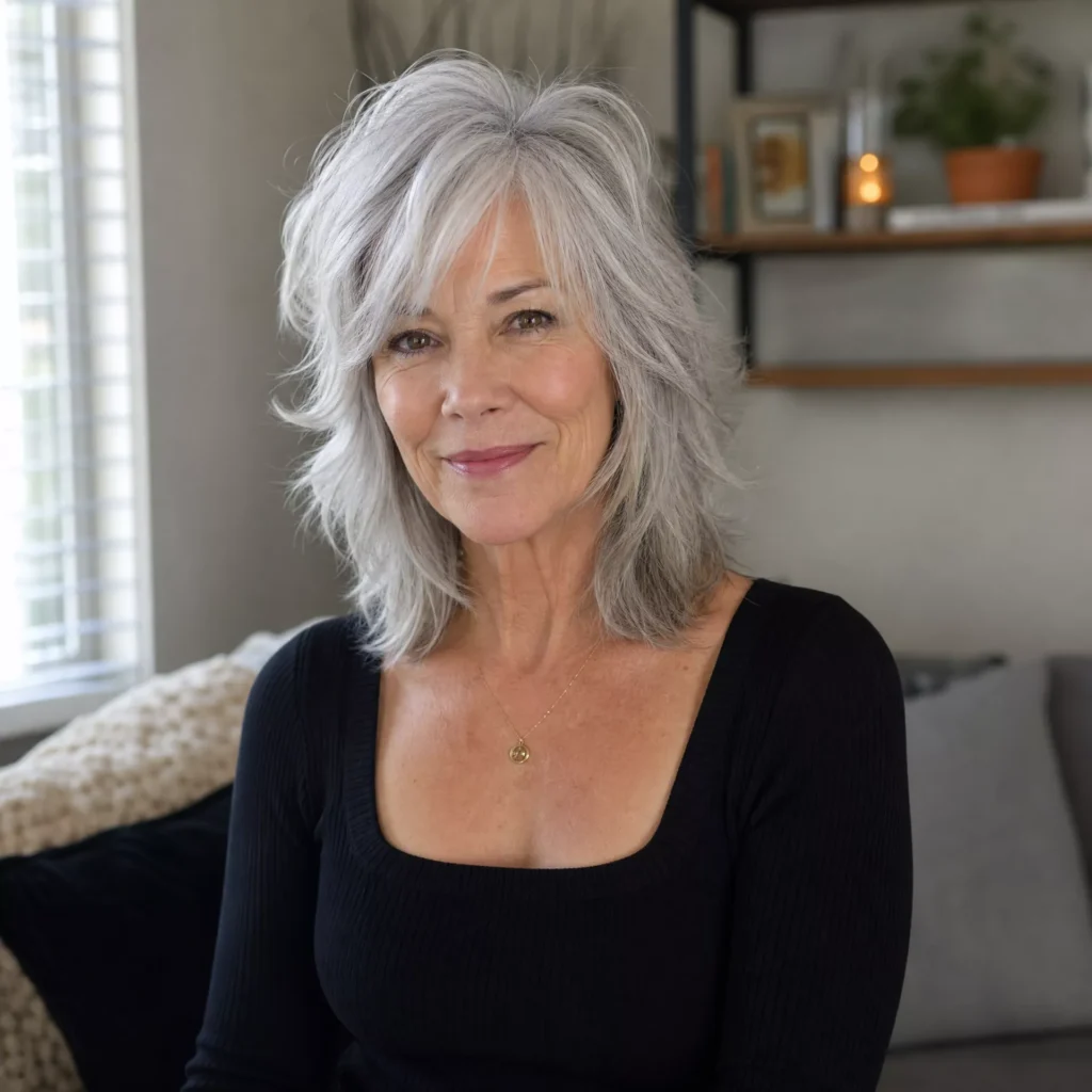 5 Mid Length Shag For Fine Hair