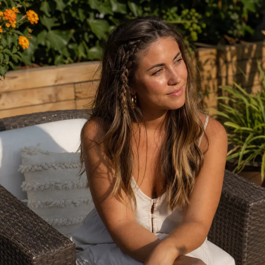 6 BOHO FRONT BRAID WITH LOOSE HAIR 1
