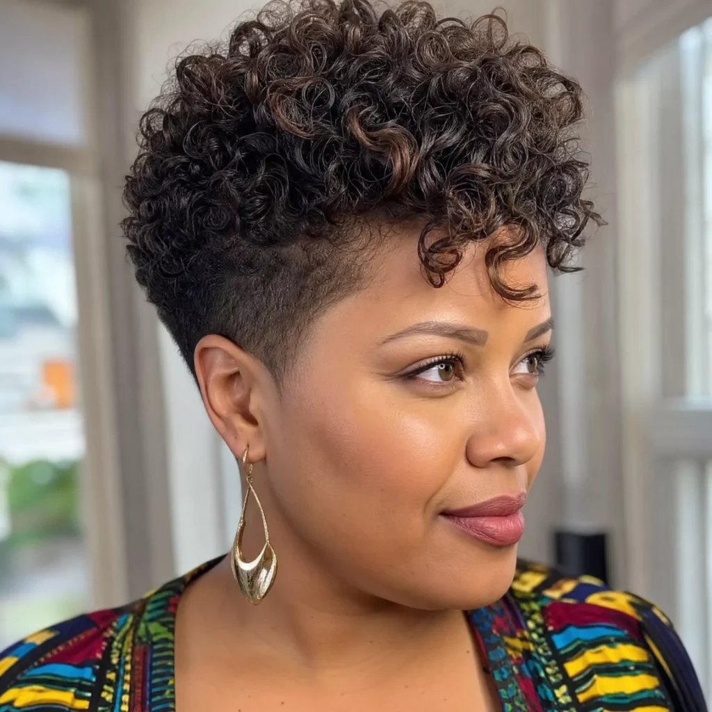 25 Curly Bob Hairstyles for Round Faces That Really Work 6 Tapered Curly Bob