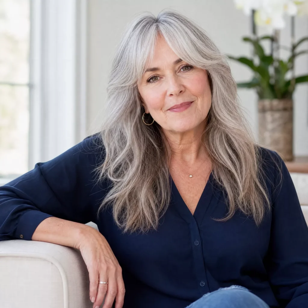 8 Curtain Bangs For Women Over 60