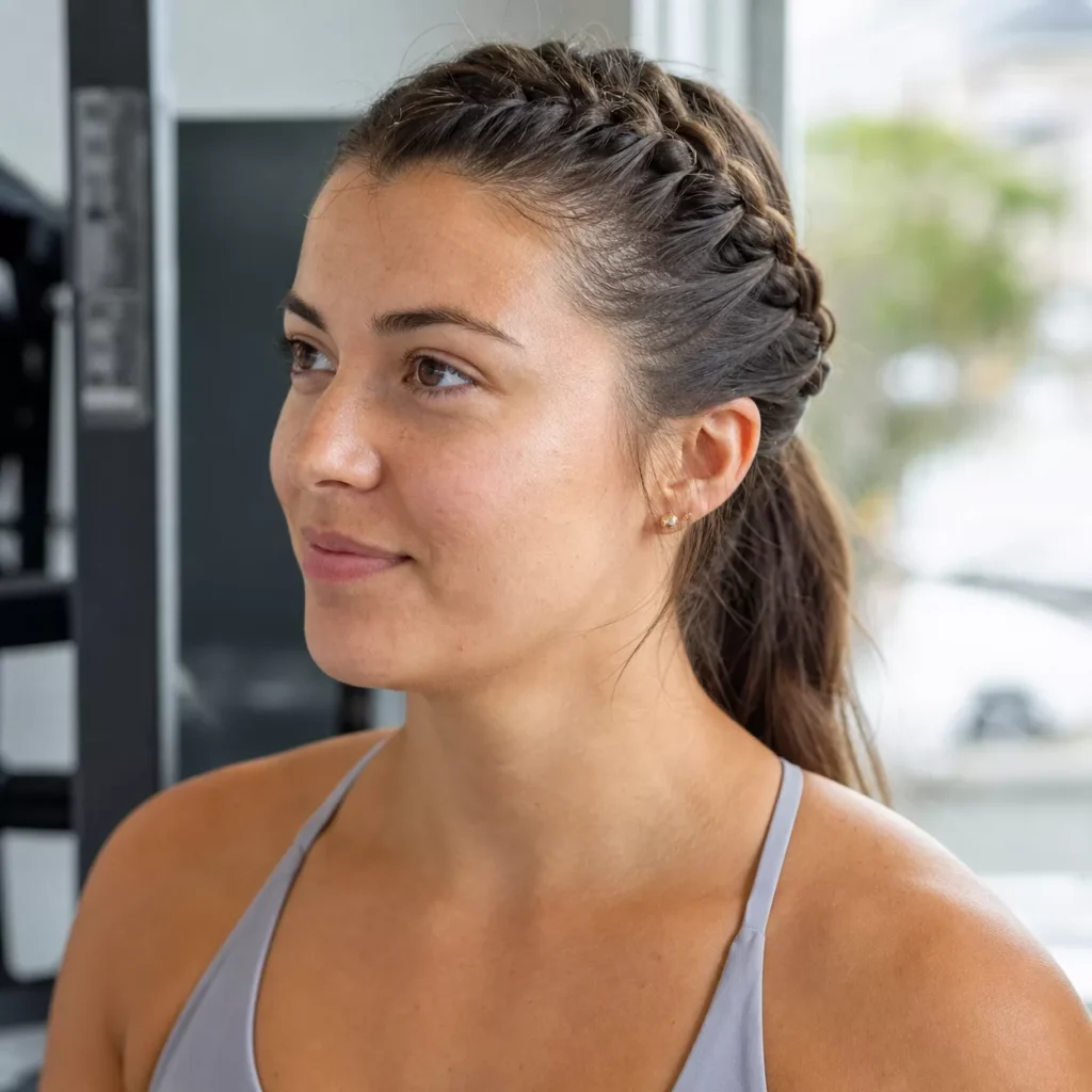 8 TIGHT FRONT BRAID FOR GYM DAYS 1