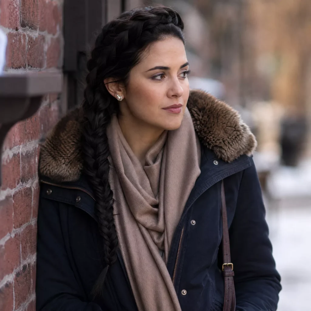 24 Winter Hairstyle Ideas Women Will Actually Love 9 Braided Winter Style