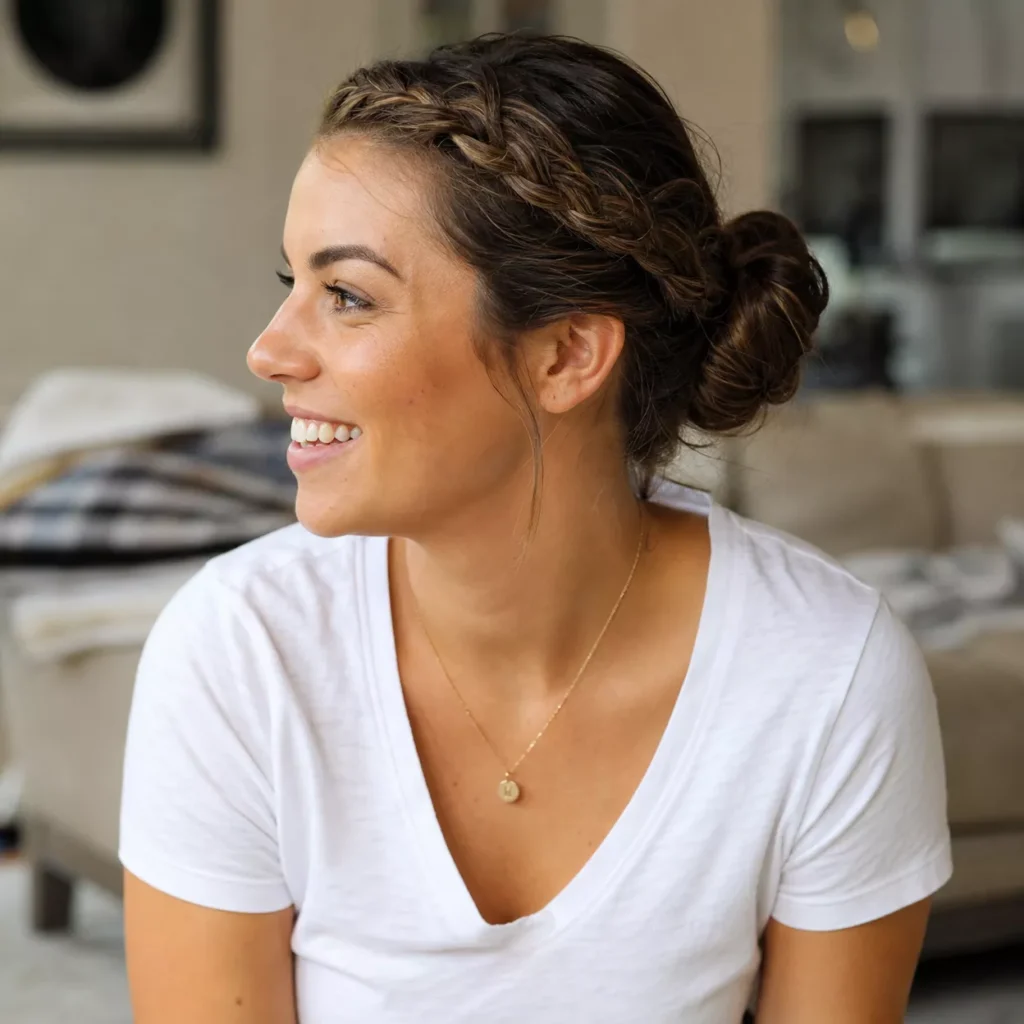 9 FRONT BRAID WITH BUN 1