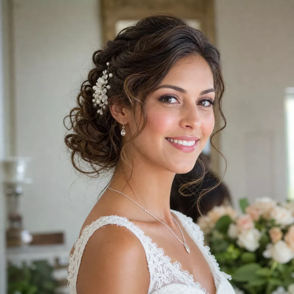 9 ROMANTIC CURLS WITH SOFT UPDO