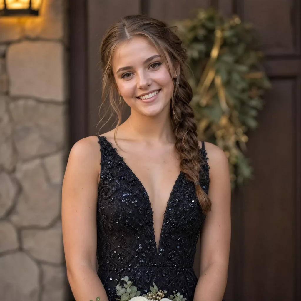 25 Homecoming Hairstyles That Are Actually Easy to Recreate 9 Side Braid